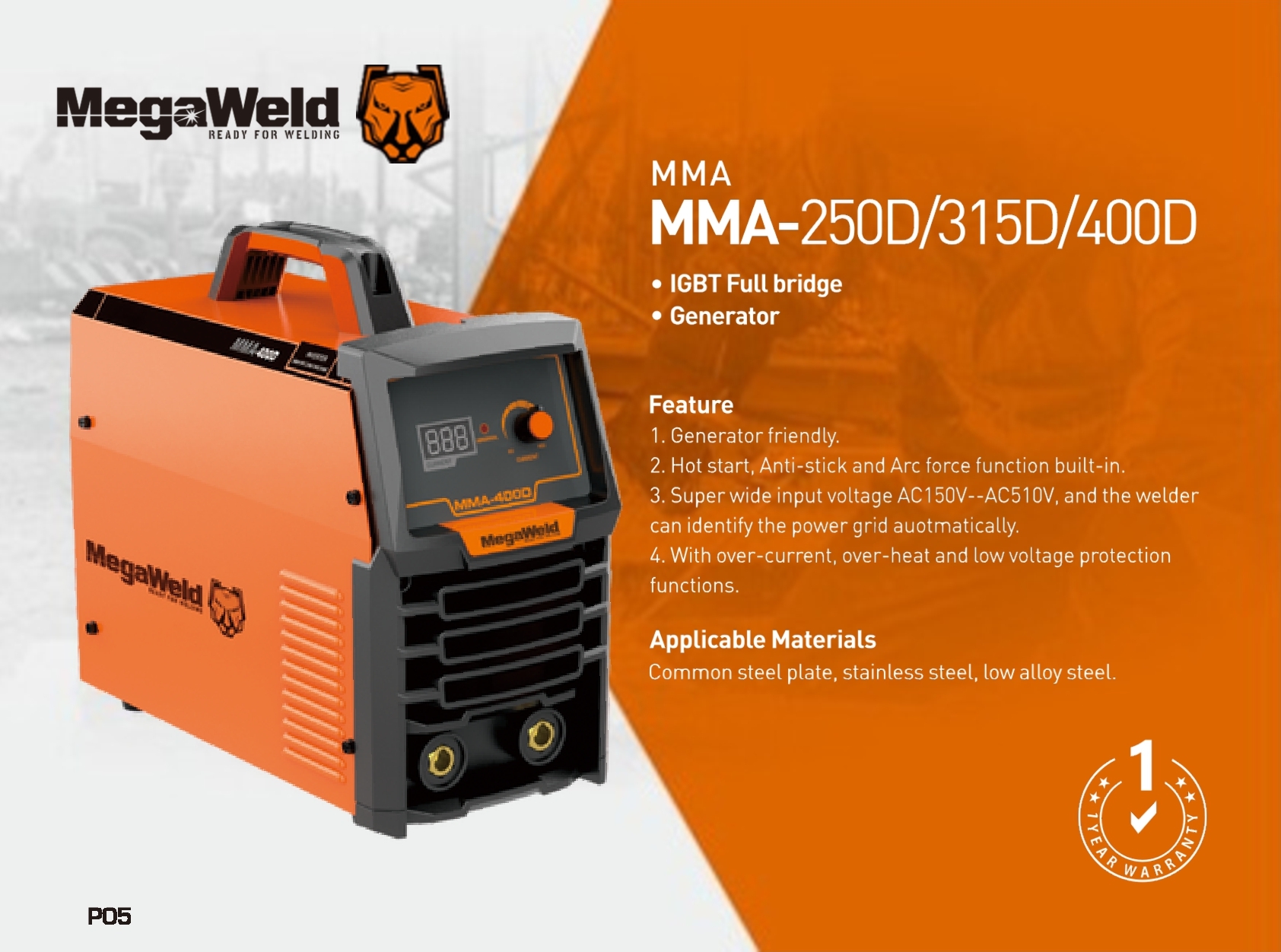Mesin Las MMA-250D / 315D / 400D